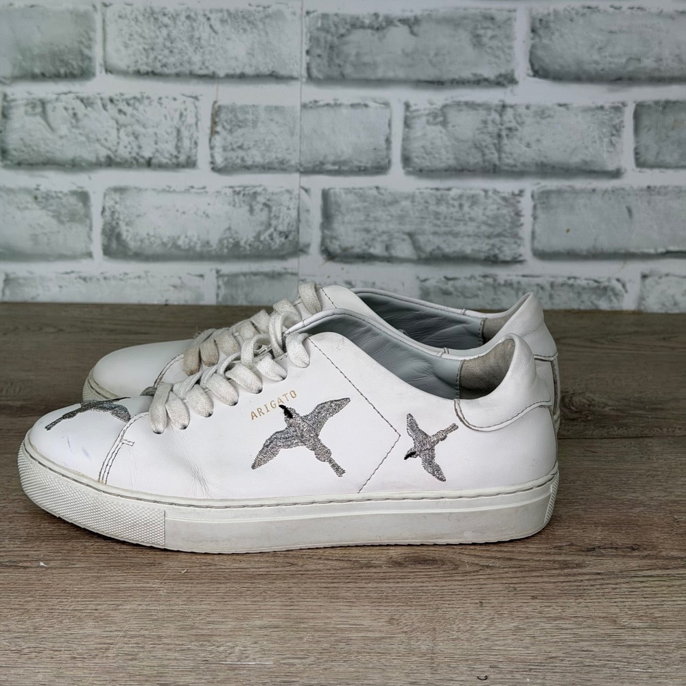 Axel Arigato Clean 90 Bee Bird Sneakers White Silver Leather‎ 6